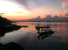 カンボジア　シェムリアップ近郊　西バライ湖　　カンボジアローカルのリゾート