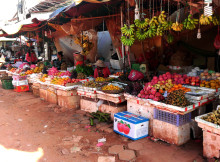 Phsa Leu　プサールー　現地語で市場「Phsa」上「Leu」の風景